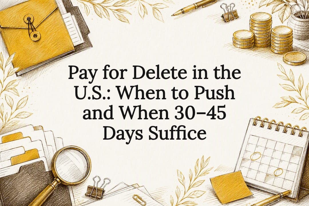 Pay for Delete in the U.S.: When to Push and When 30–45 Days Suffice