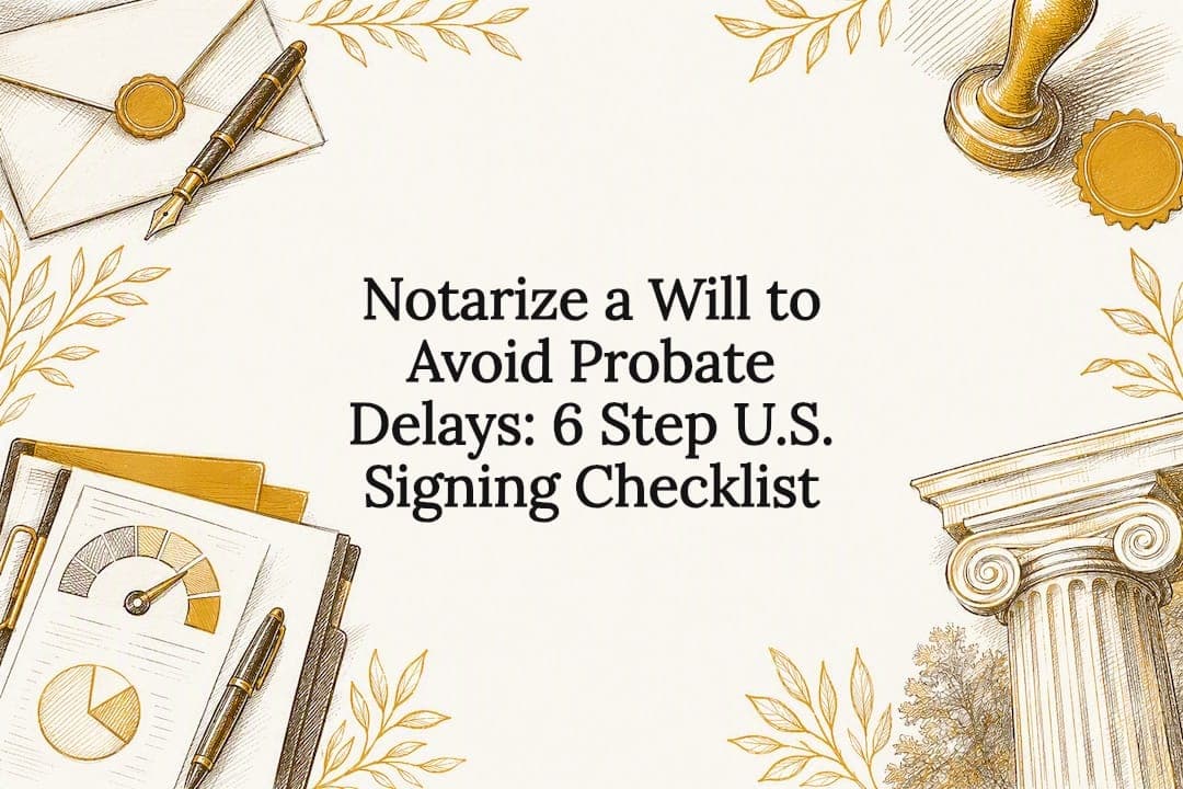 Notarize a Will to Avoid Probate Delays: 6 Step U.S. Signing Checklist