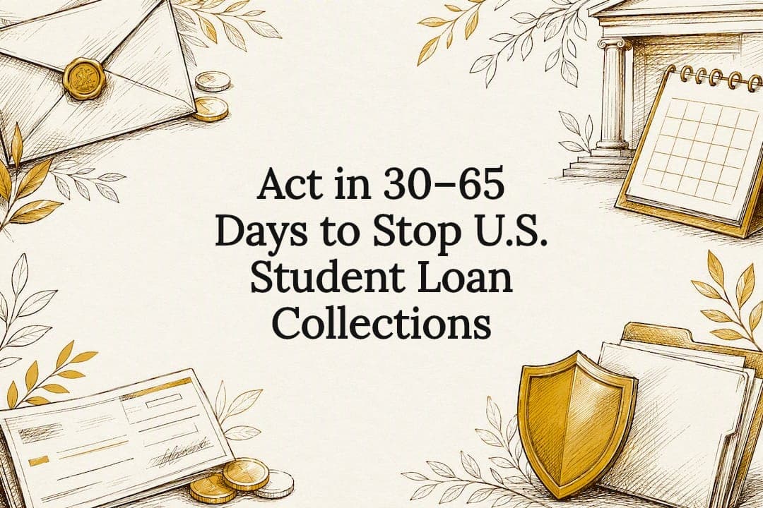 Act in 30–65 Days to Stop U.S. Student Loan Collections