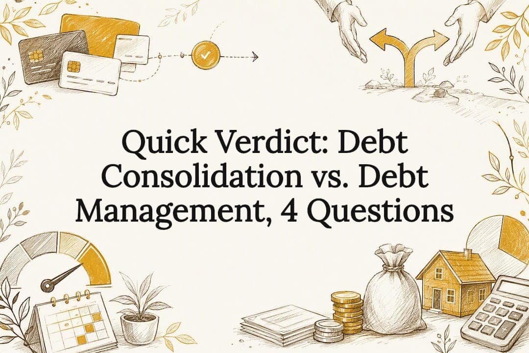 Quick Verdict: Debt Consolidation vs. Debt Management, 4 Questions